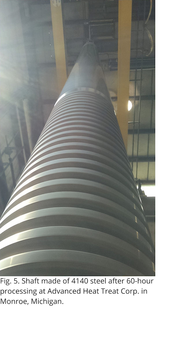 Ion Nitriding of Long Parts- Shaft Made of 4140 Steel After 60-Hours of Processing